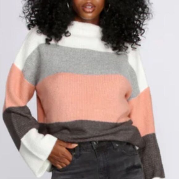 NWOT Windsor Mock Neck Colorblock Sweater Size XS - Picture 7 of 7